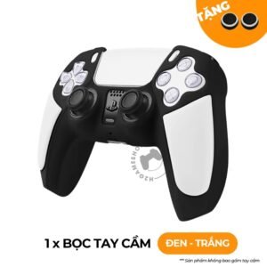 Bọc Silicone tay cầm PS5 Dualsense 4 màu - Black White