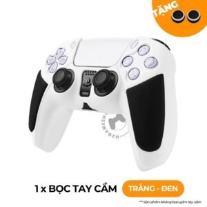 Bọc Silicone tay cầm PS5 Dualsense 4 màu - White Black